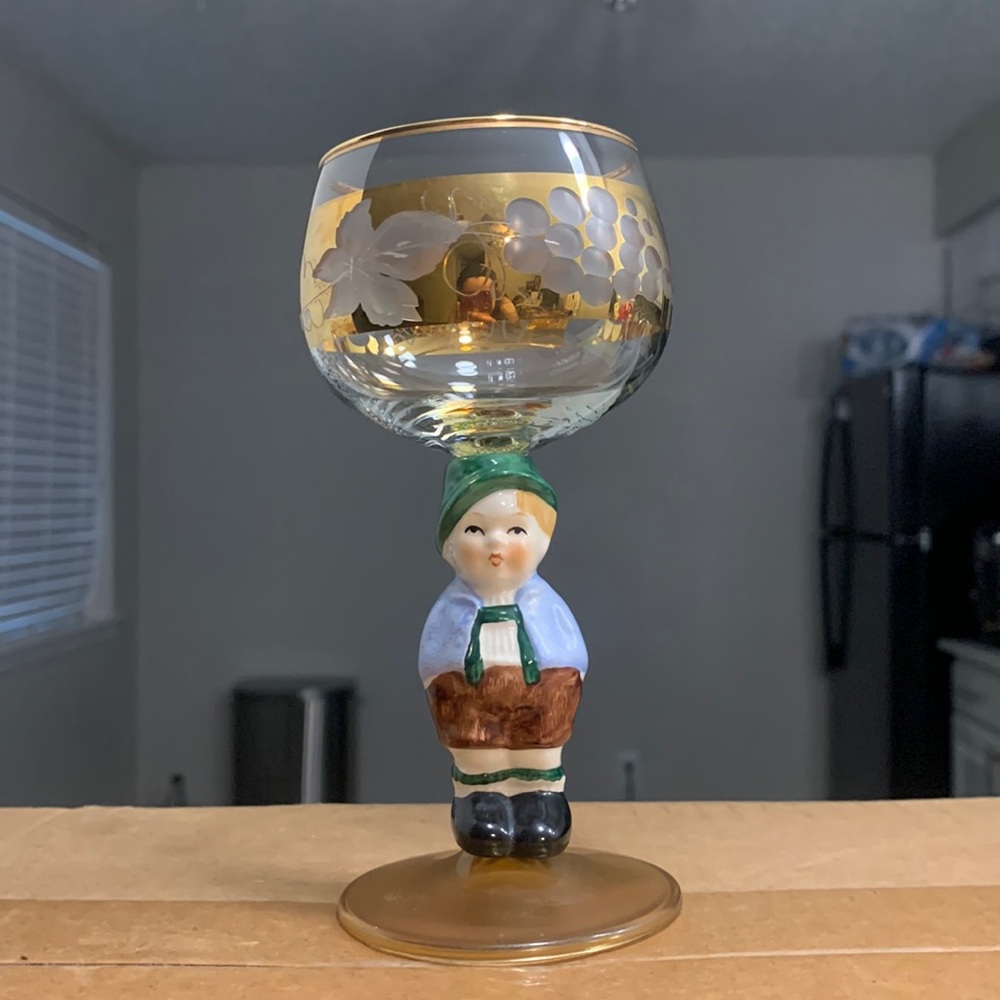 Vintage Goebel Hummel Wine Glass